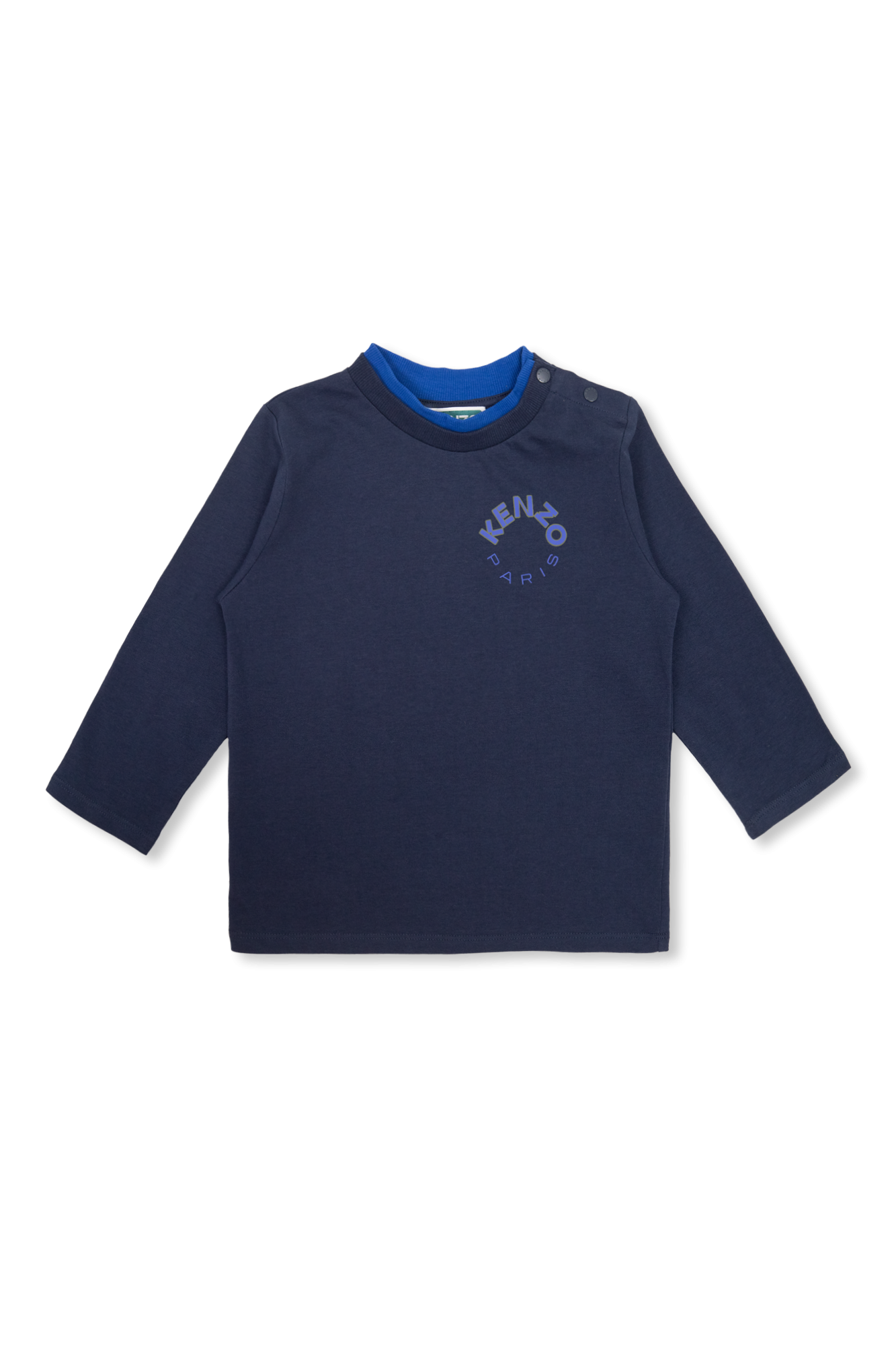 Navy blue T shirt with logo Kenzo Kids Vitkac Spain